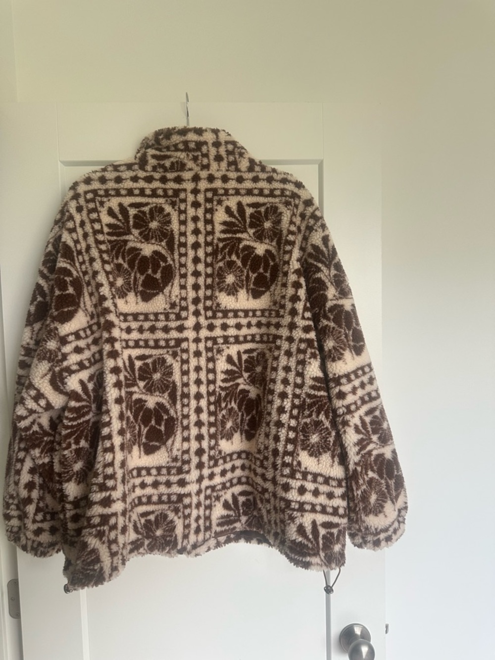 Cider Brown & Cream Floral Teddy Jacket - Picture 2 of 5